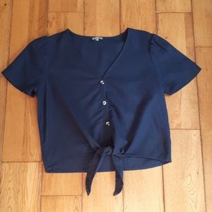 Charlotte Russe tie front tee